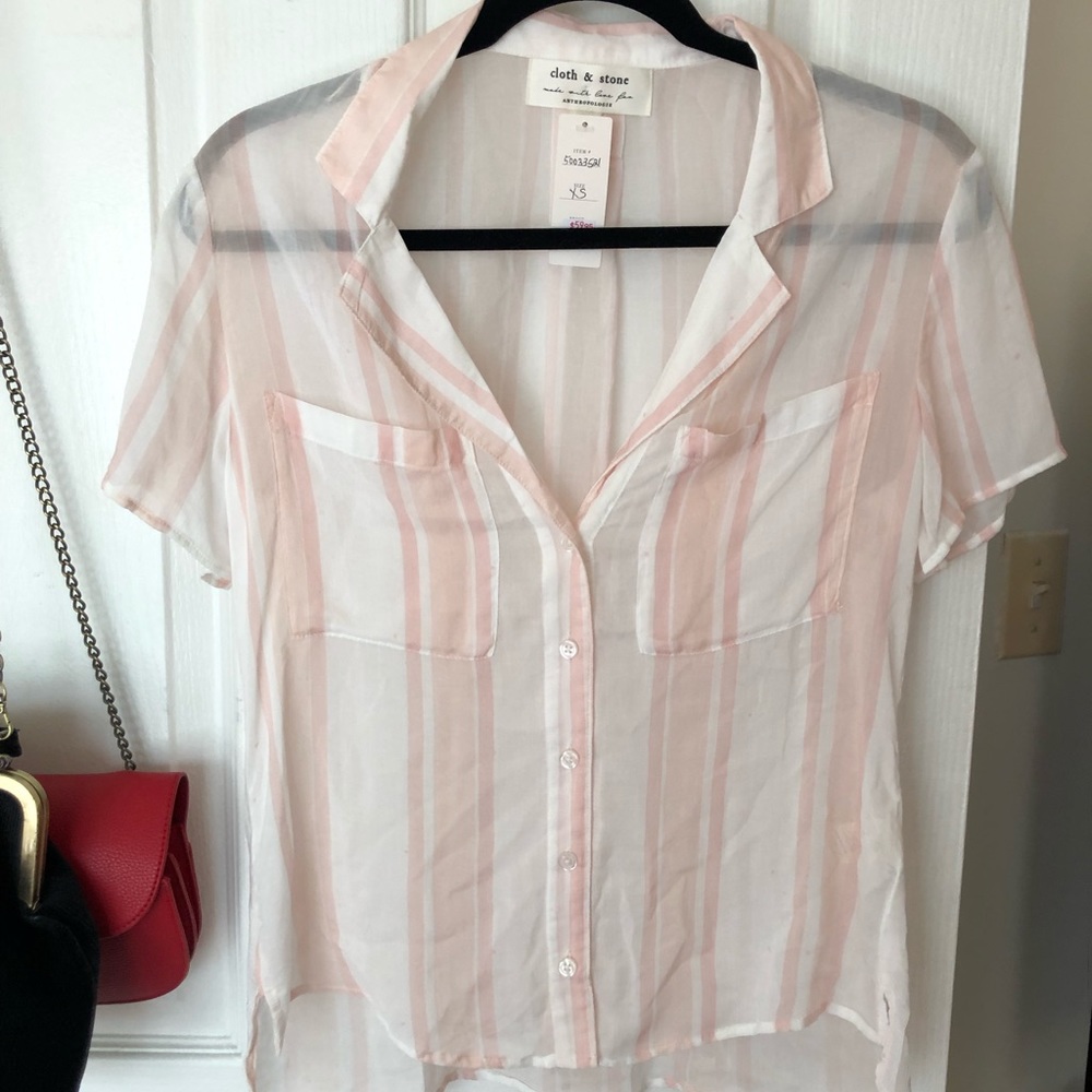 Blush striped top
